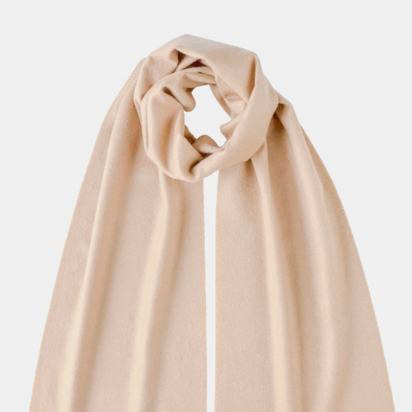 Beige cashmere and silk scarf