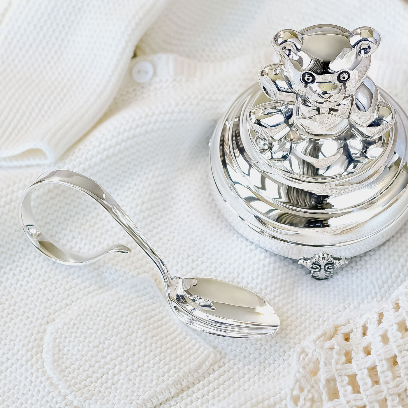 Silver fashion spoon gift for baby