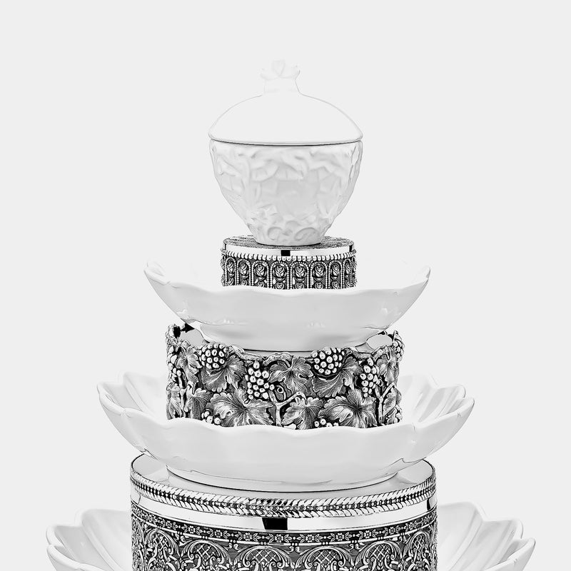 Nine Tier-Cake Stand Imperialle with Silver-plated Decorations-ANTORINI®