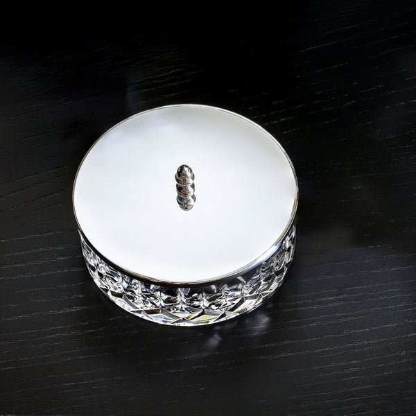 Glass Box with Silver plated Lid for Jewelry & Accessories-ANTORINI®