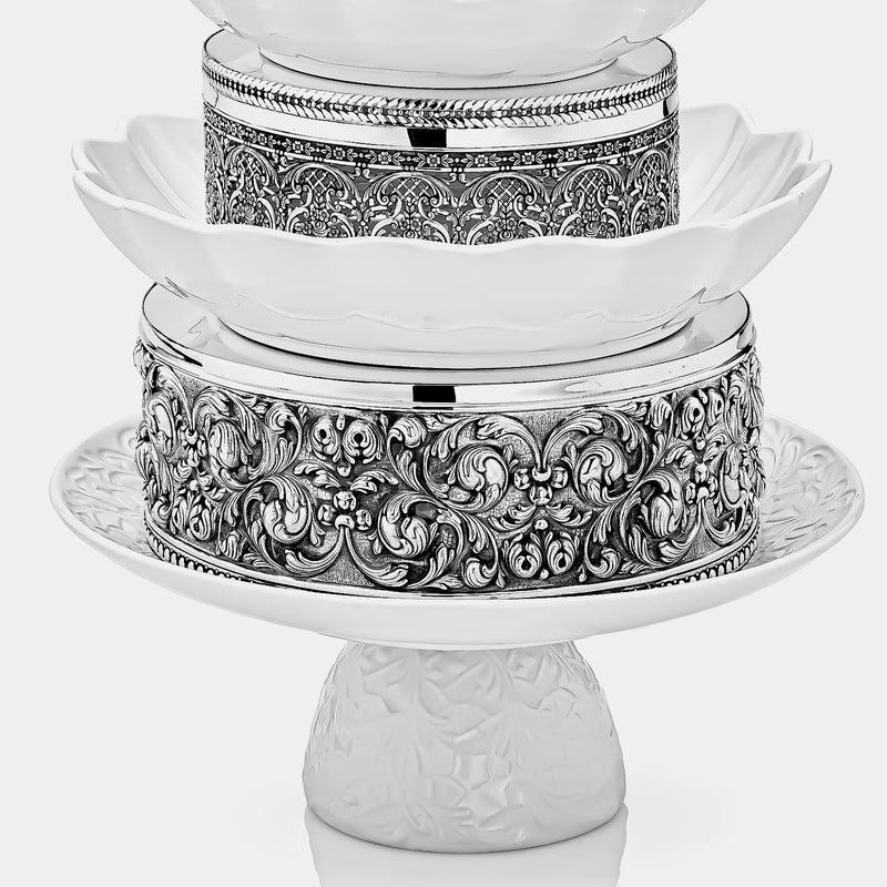 Nine Tier-Cake Stand Imperialle with Silver-plated Decorations-ANTORINI®