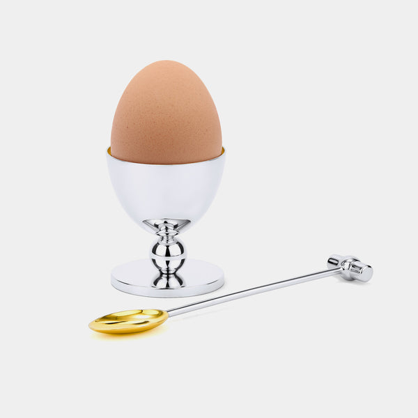 Egg Stand with Hammer, gold & silver-plated-ANTORINI®