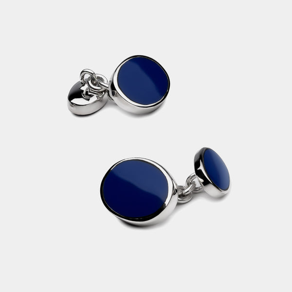 Silver Cufflinks Pearl and Lapis Lazuli, Silver 925/1000, 10 g